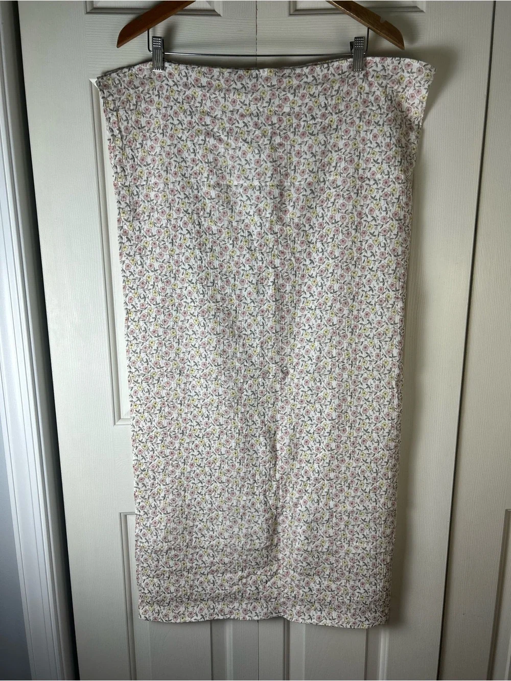 Child of Mine by Carter's Floral Muslin Baby Swaddle Blanket Pink White Yellow
